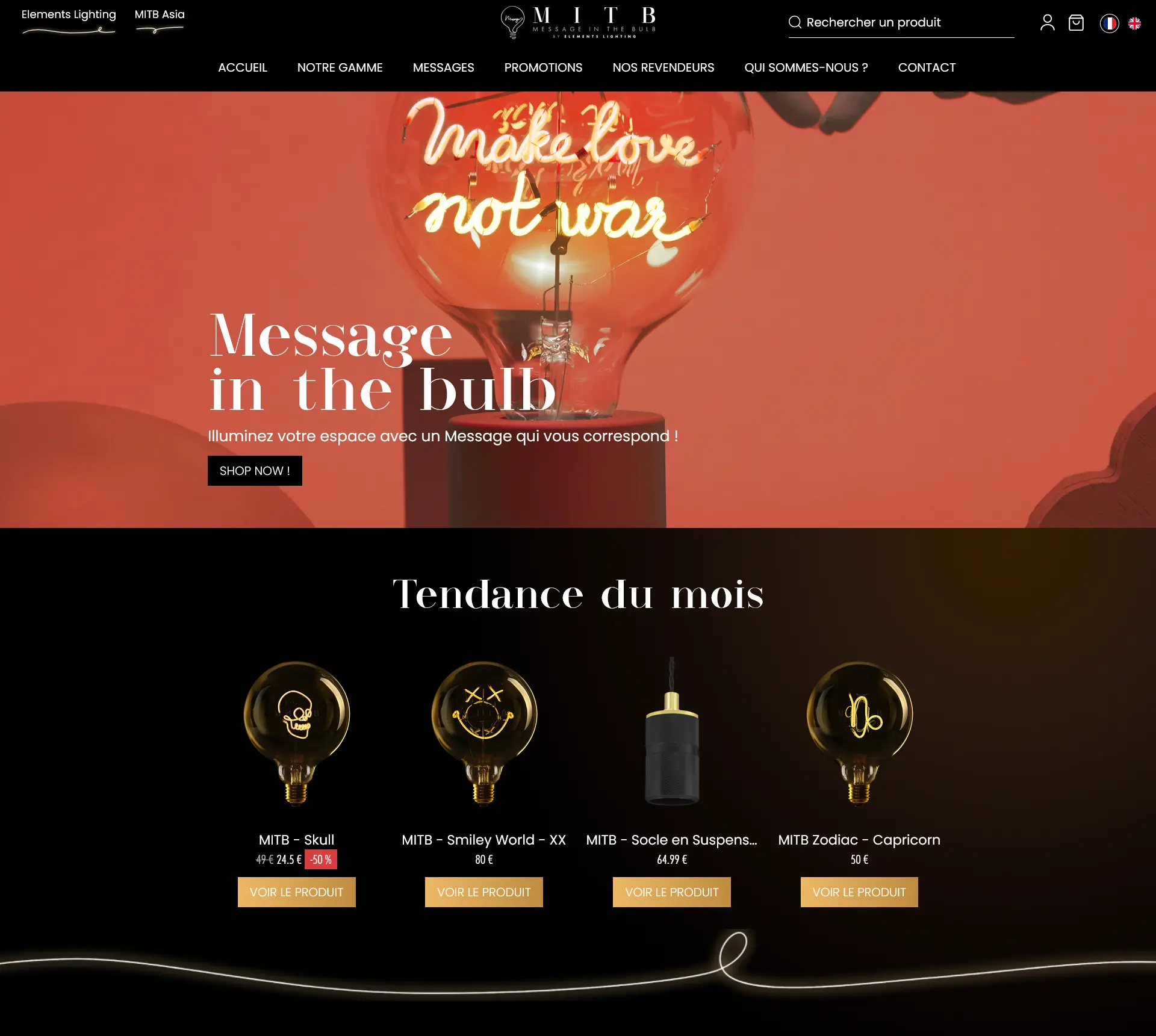 MITBUne marque Elements Lighting à destination des particuliers Voir plus