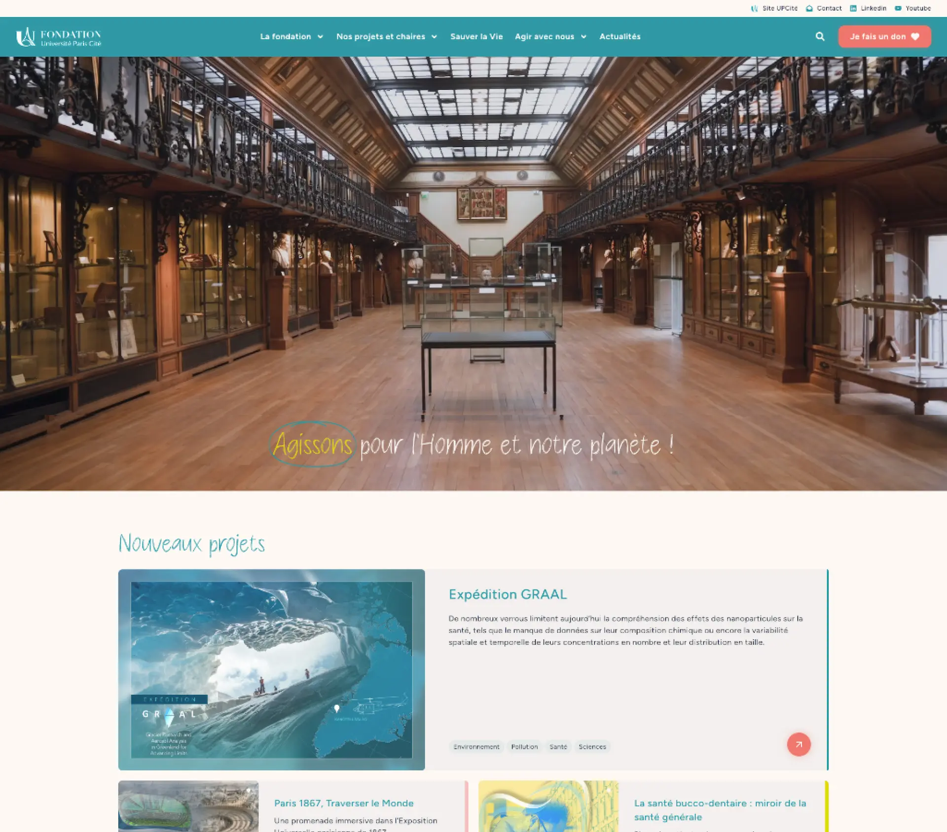 Fondation Université Paris CitéNouvelle ère pour le site de la Fondation Université Paris Cité ! Voir plus